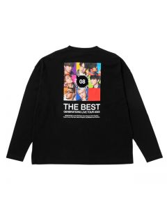 THE BEST photo long sleeve T-shirt/BLACK